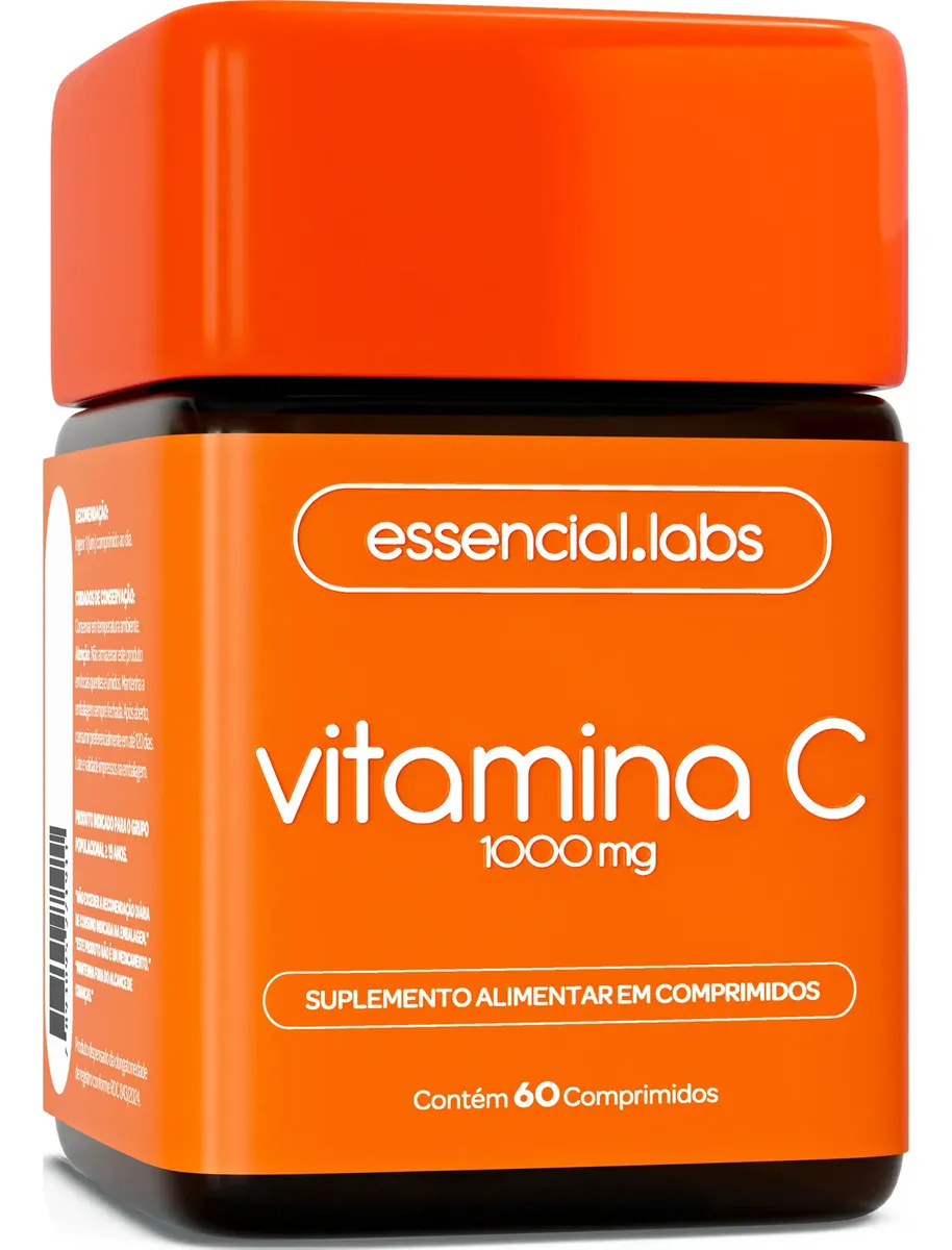 VITAMINA C 1000mg - Fórmula Concentrada e 100% PURA - 60 Doses