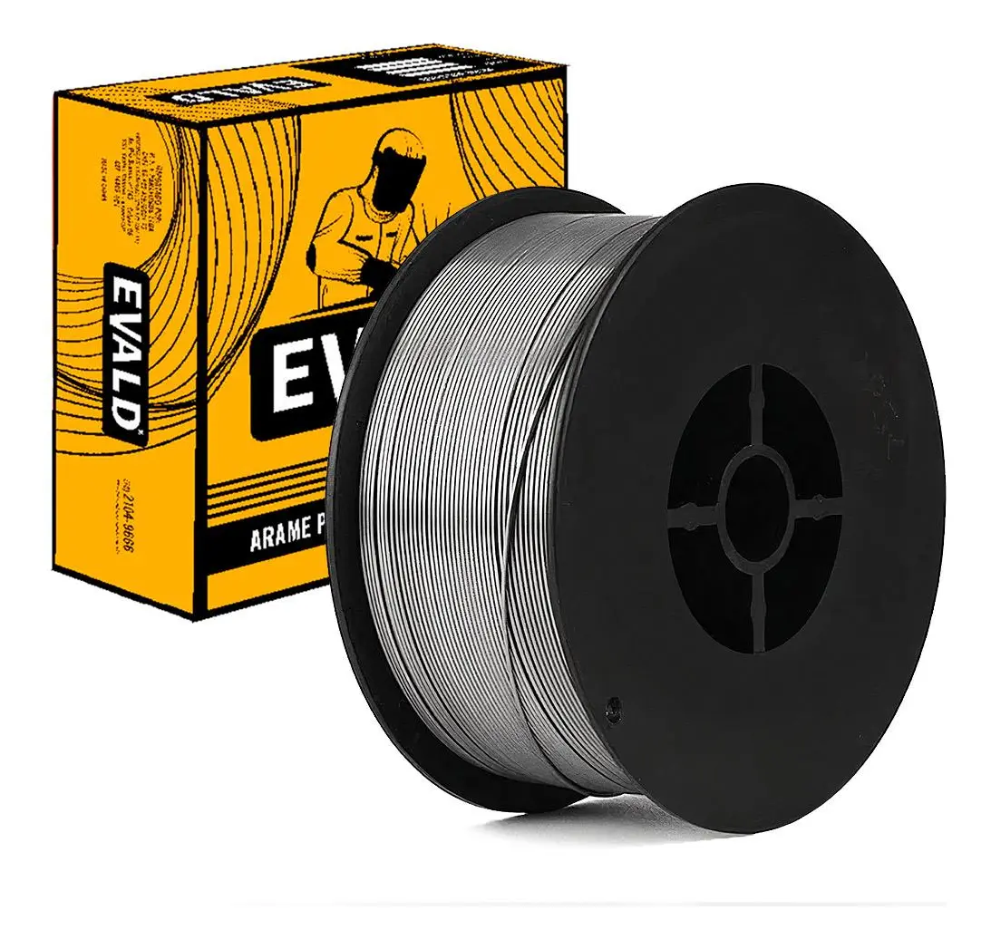 Arame solda Mig sem Gás Tubular 0,8mm 1kg E71t1gs Evald Prateado