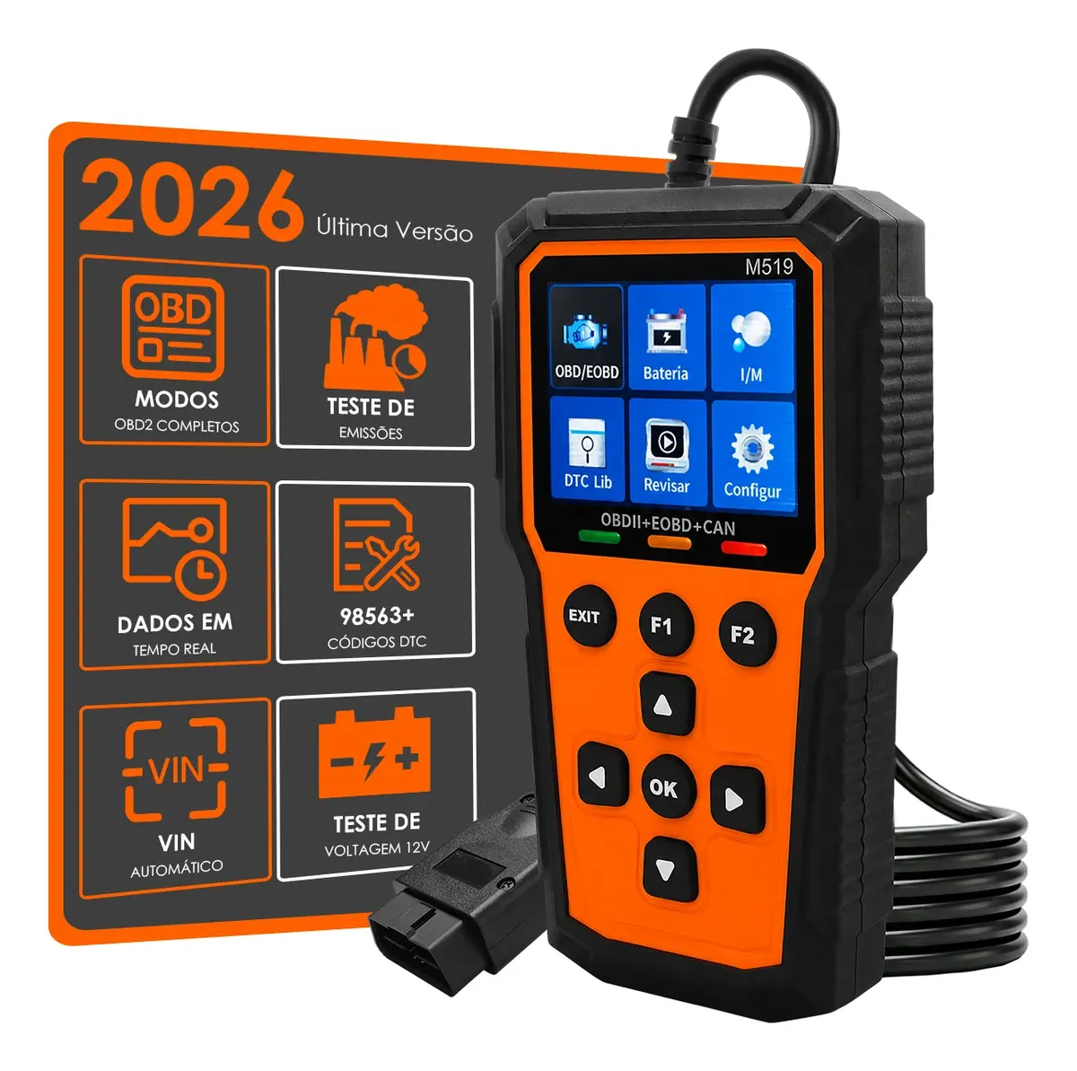 Scanner Automotivo Obd2 Profissional Multimarcas Diagnóstico