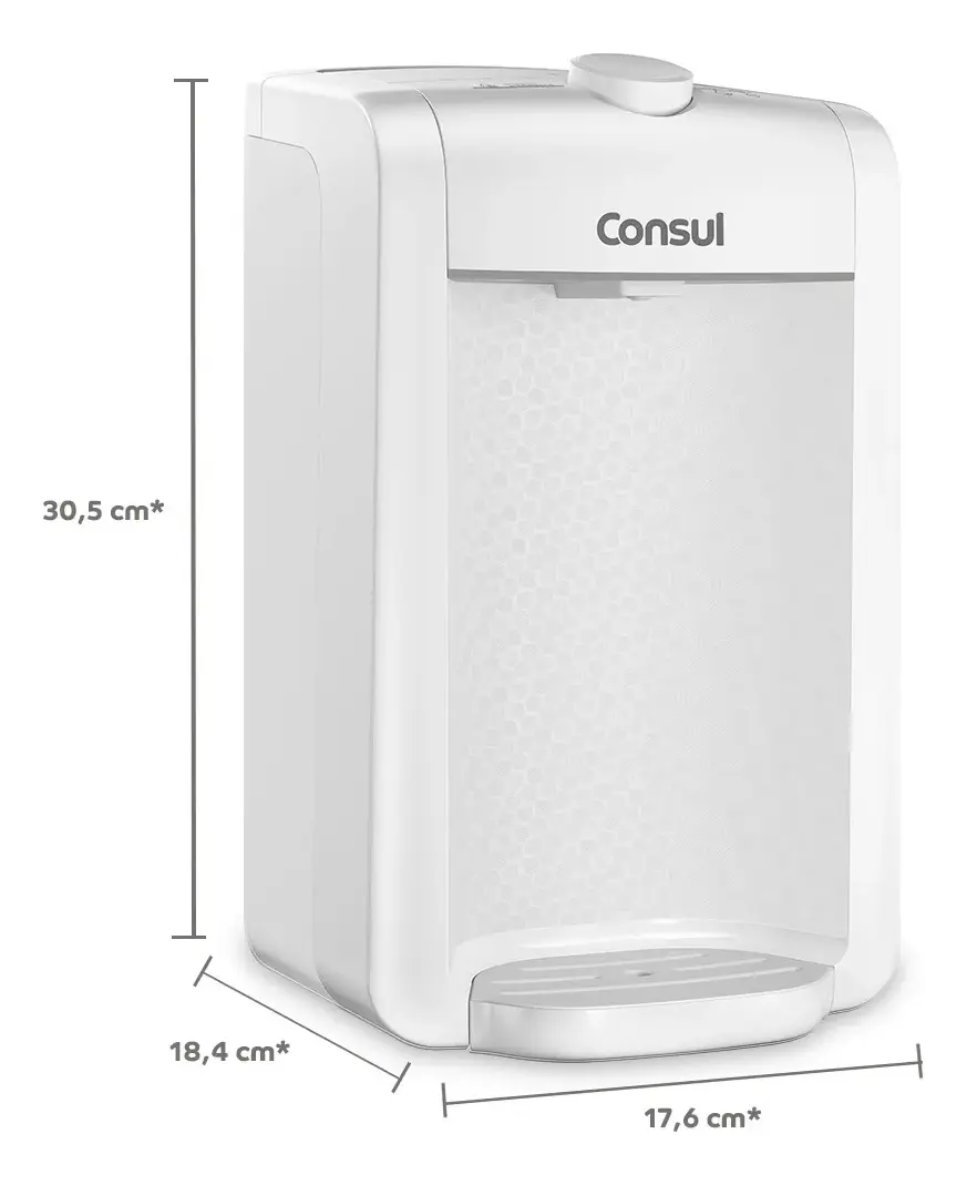 Purificador de Água Natural Compacto Consul com Filtragem Classe A Branco CPC31ABONA