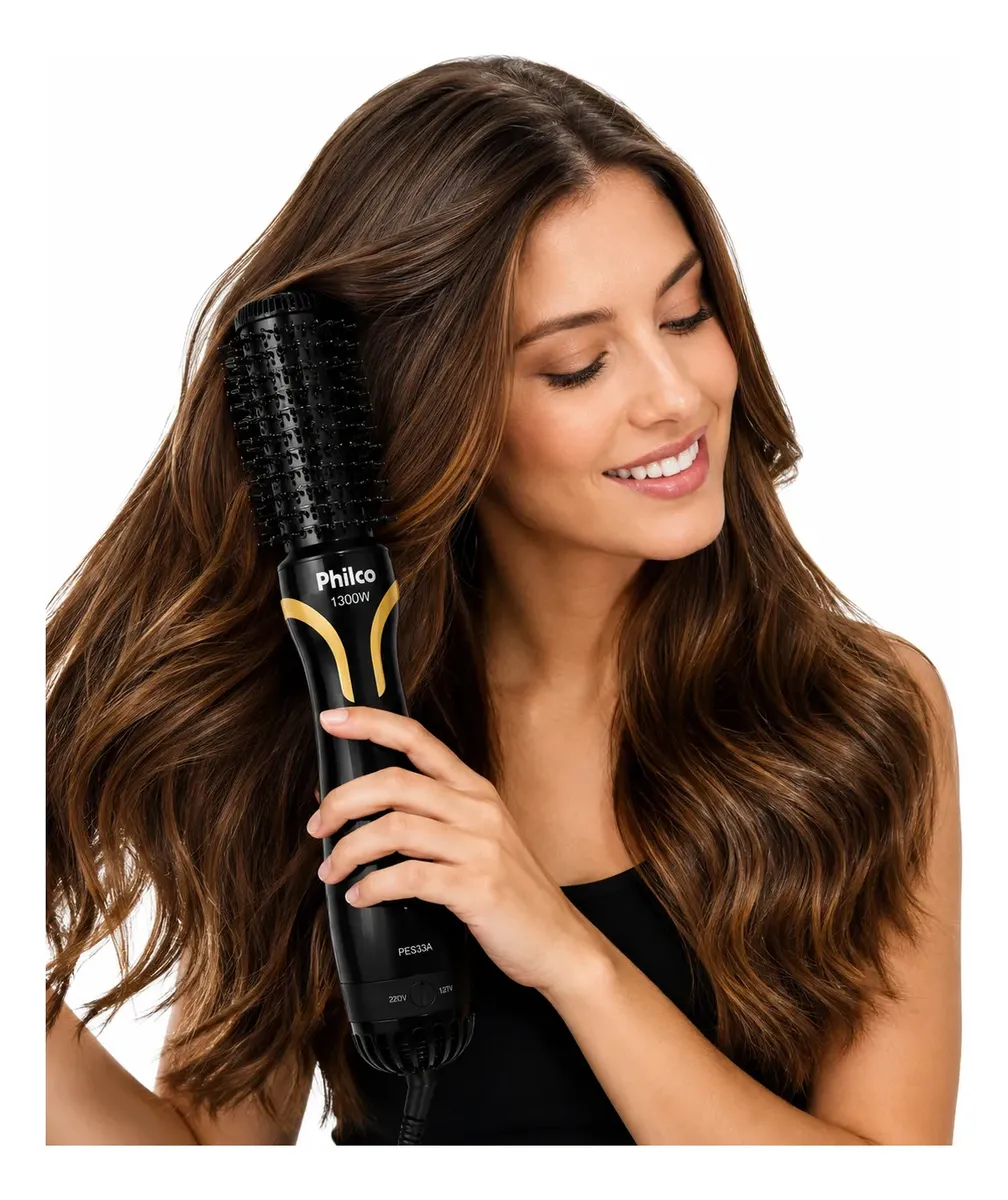Escova Philco De Cabelo Eletrica Escova Alisadora Pes33a