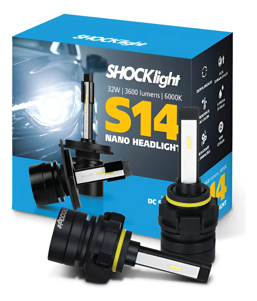 Lâmpada Led Shocklight S14 Nano Headlight 3600 Lumens 6000k