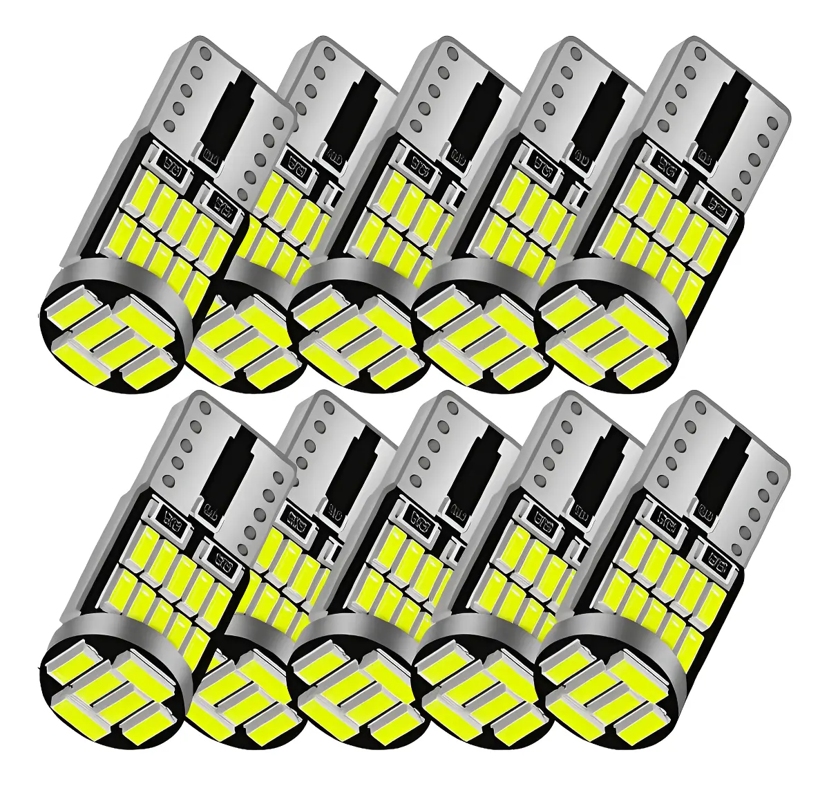 10 Lâmpadas Pingo Led C/ Canceller Canbus T10 26 Leds Smd