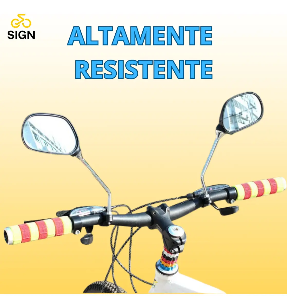 Par De Espelho Retrovisor Guidão Bike Bicicleta Eletrica Mobilete
