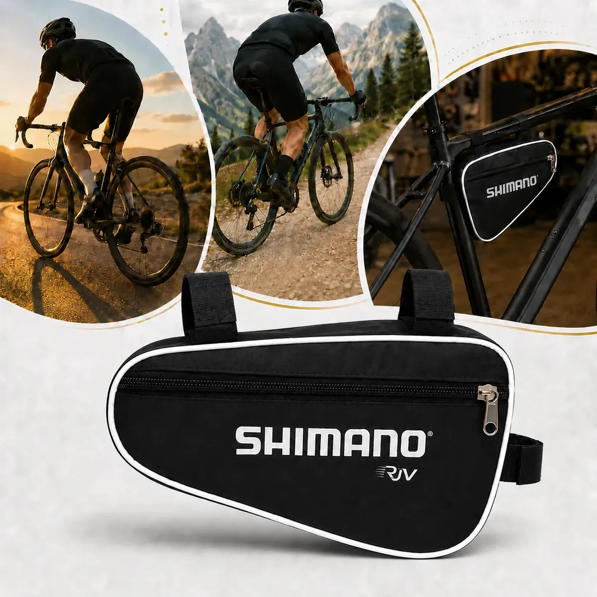 Bolsa Triangular Shimano Para Quadro Bike Impermeável MTB