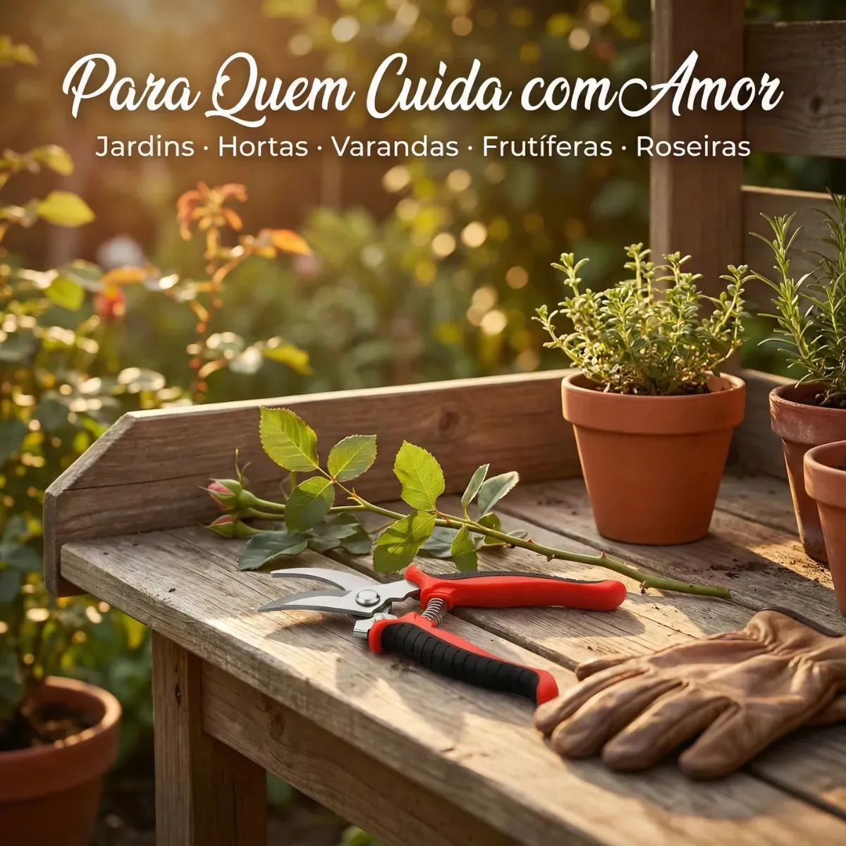 Tesoura Poda Galhos Jardinagem Alicate Profissional Aço Inox - Bondu