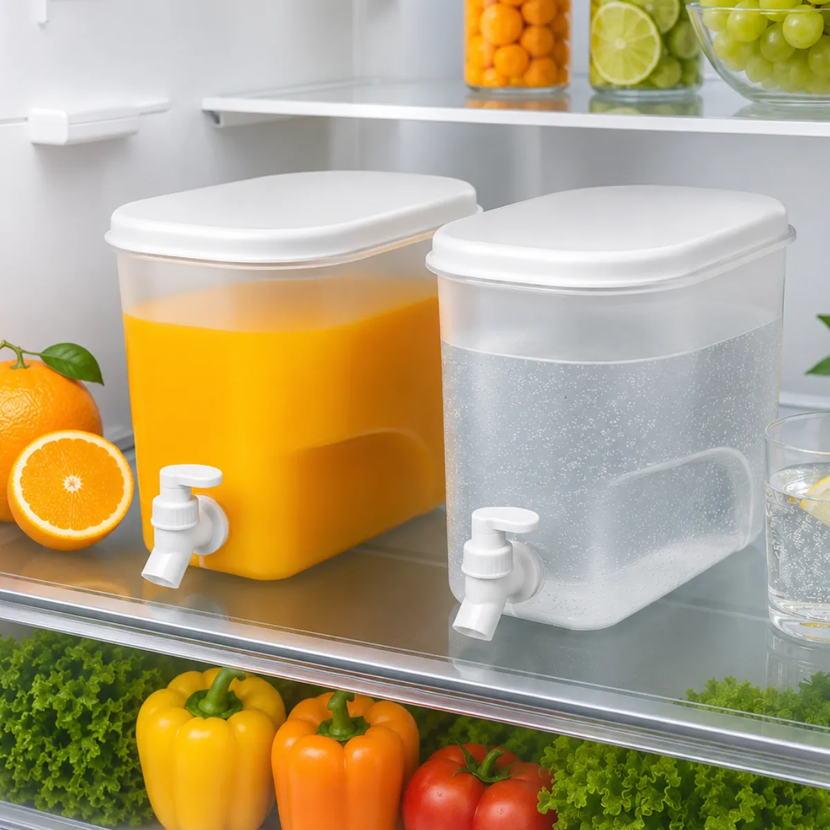 Kit 2 Dispenser Liquidos Suqueira Agua P Geladeira 3 Litros