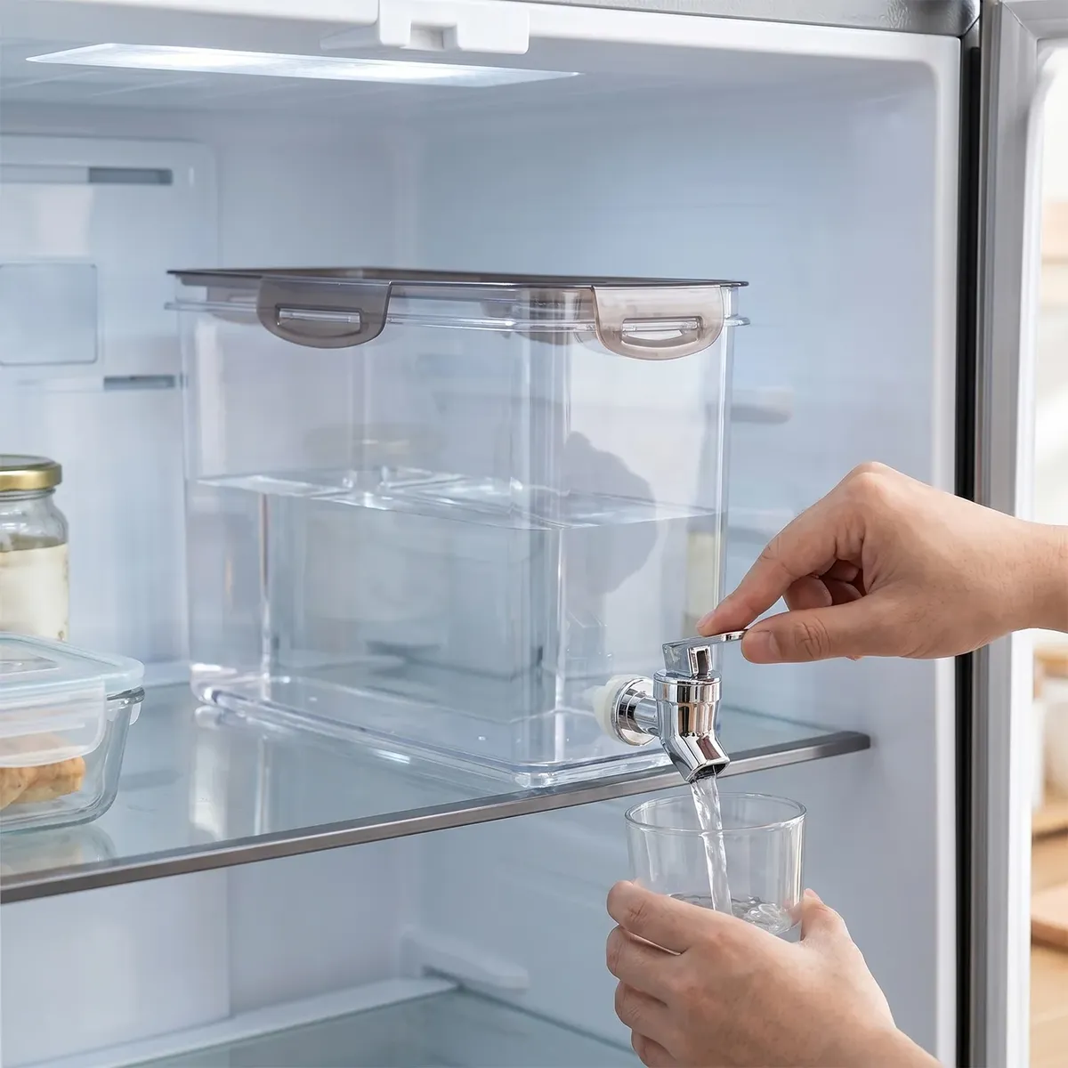 Reservatório Dispenser Água Geladeira 6l Torneira Suqueira