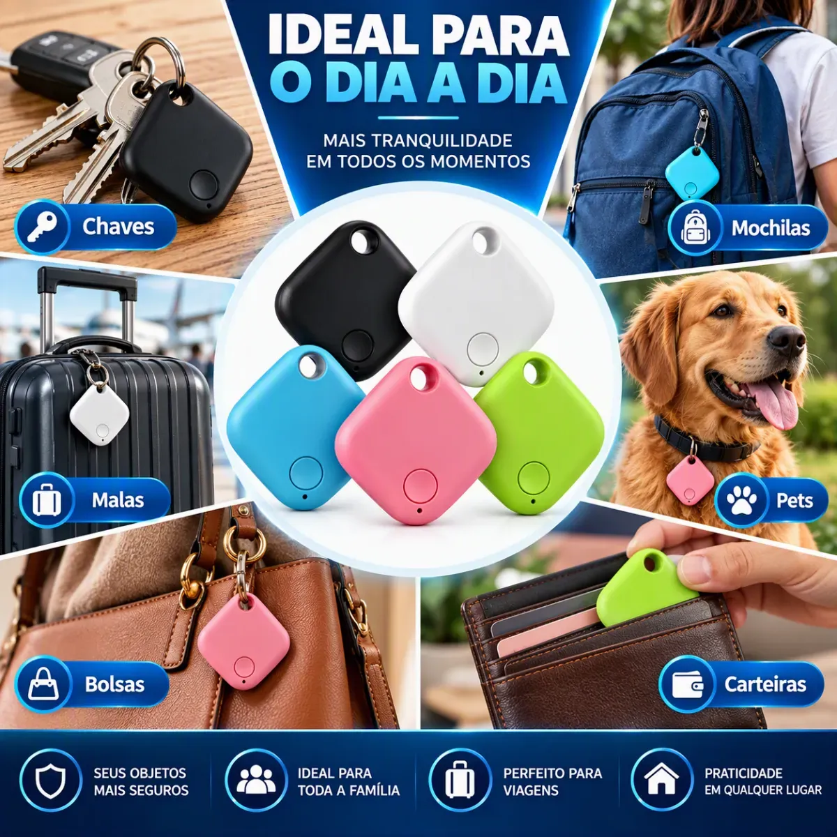 Tag Rastreador Localizador Gps Carro Moto Bolsa Android Ios