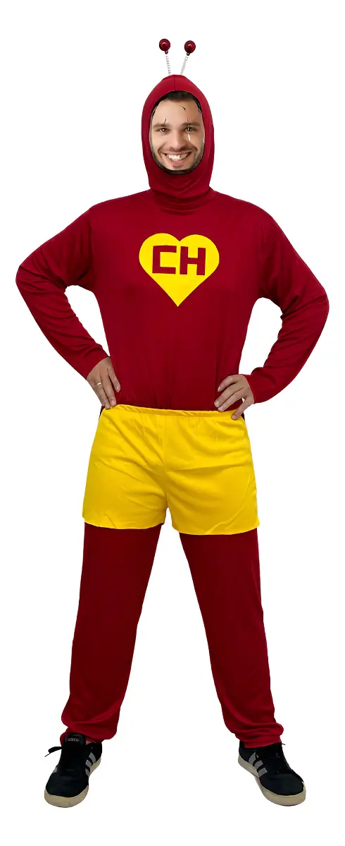 Fantasia Do Chapolim Colorado Adulto Masculino Cosplay Luxo