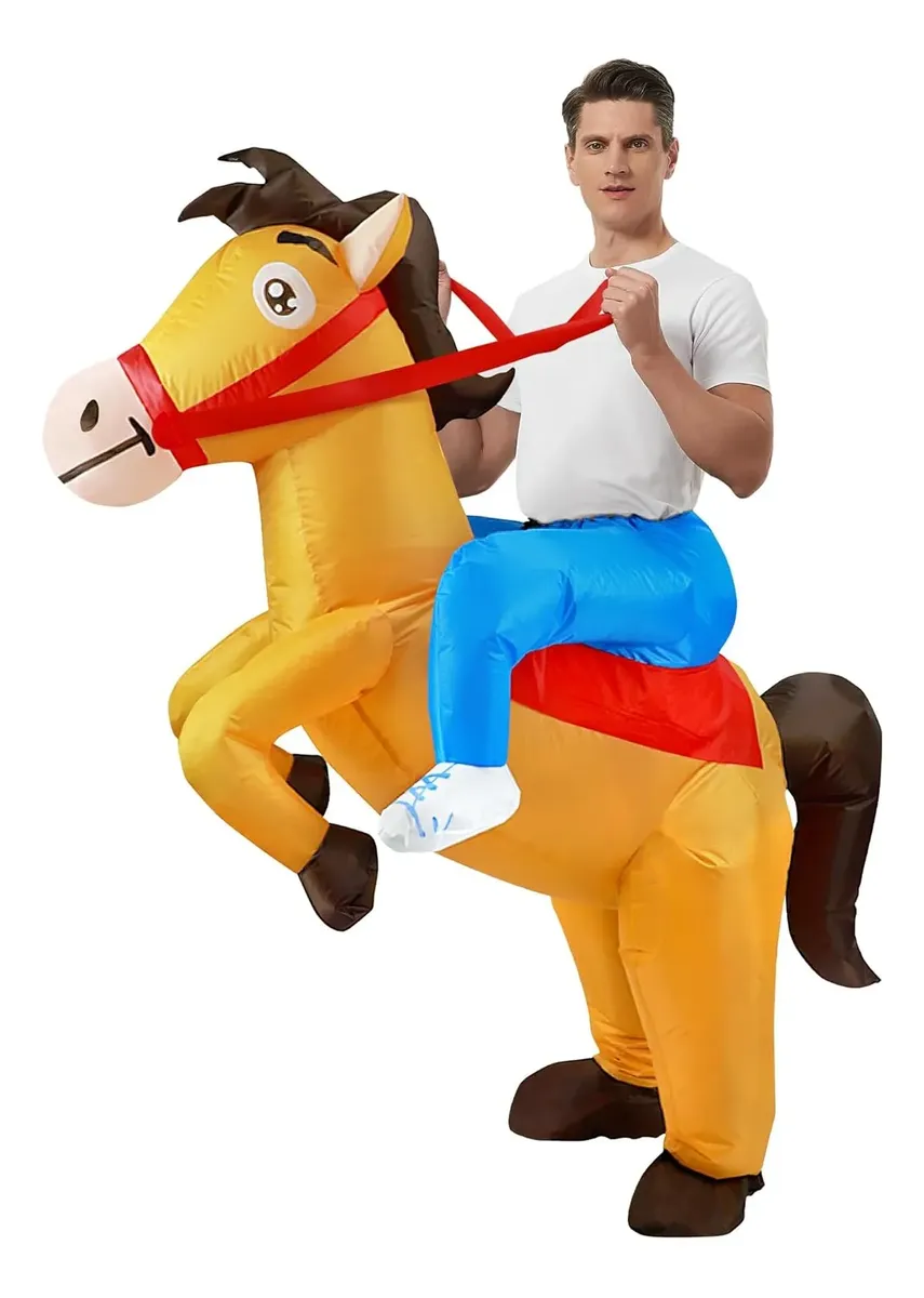 Fantasia Inflável Cosplay Homem Cavalo Roupa Para Festas
